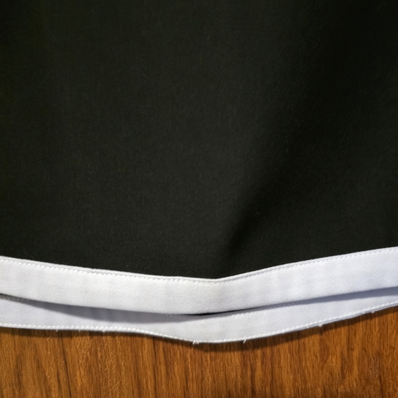 1. STATE Light Blue & Black Mini Skirt Silver Hardware Open Zipper Size Large - Picture 4 of 16